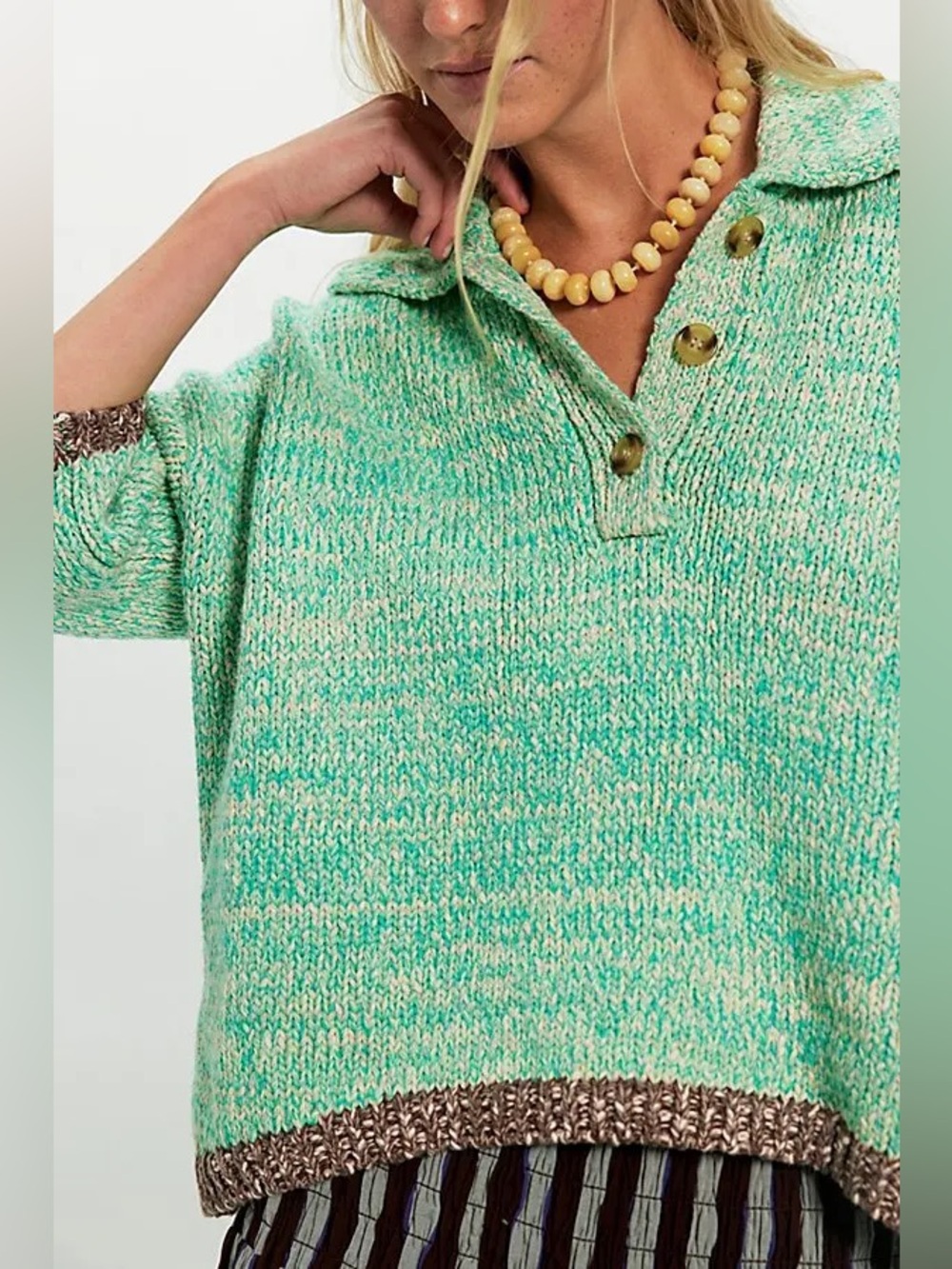 NWT Free People On The Roll Knit Polo - Picture 11 of 11